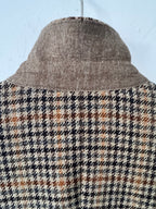Max Mara Preowned Wool and Cashmere Houndstooth Blazer