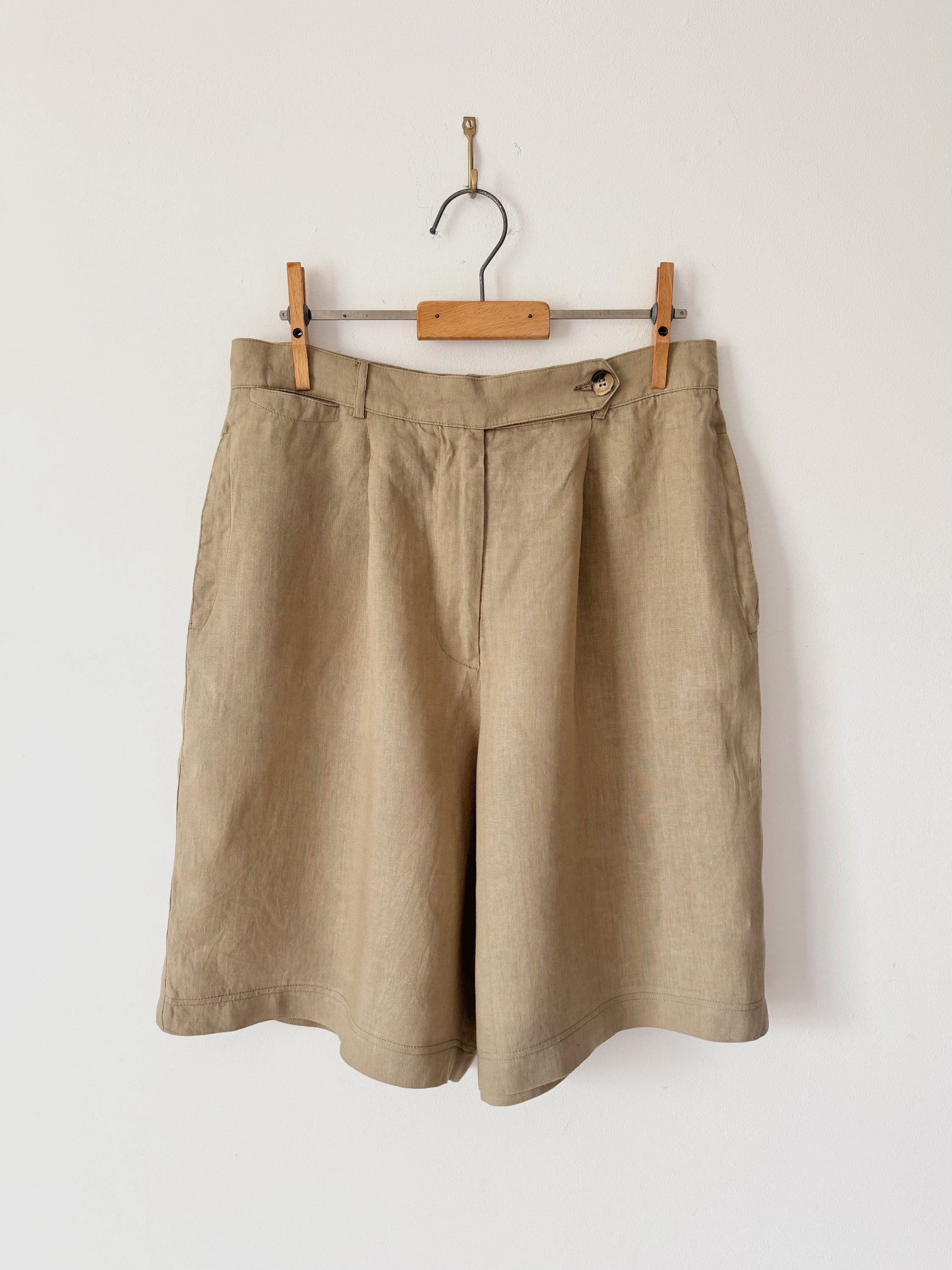 Giorgio Armani Preowned Linen Bermuda Shorts image 0