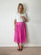 Vintage Italian Pink Cotton Skirt image 0
