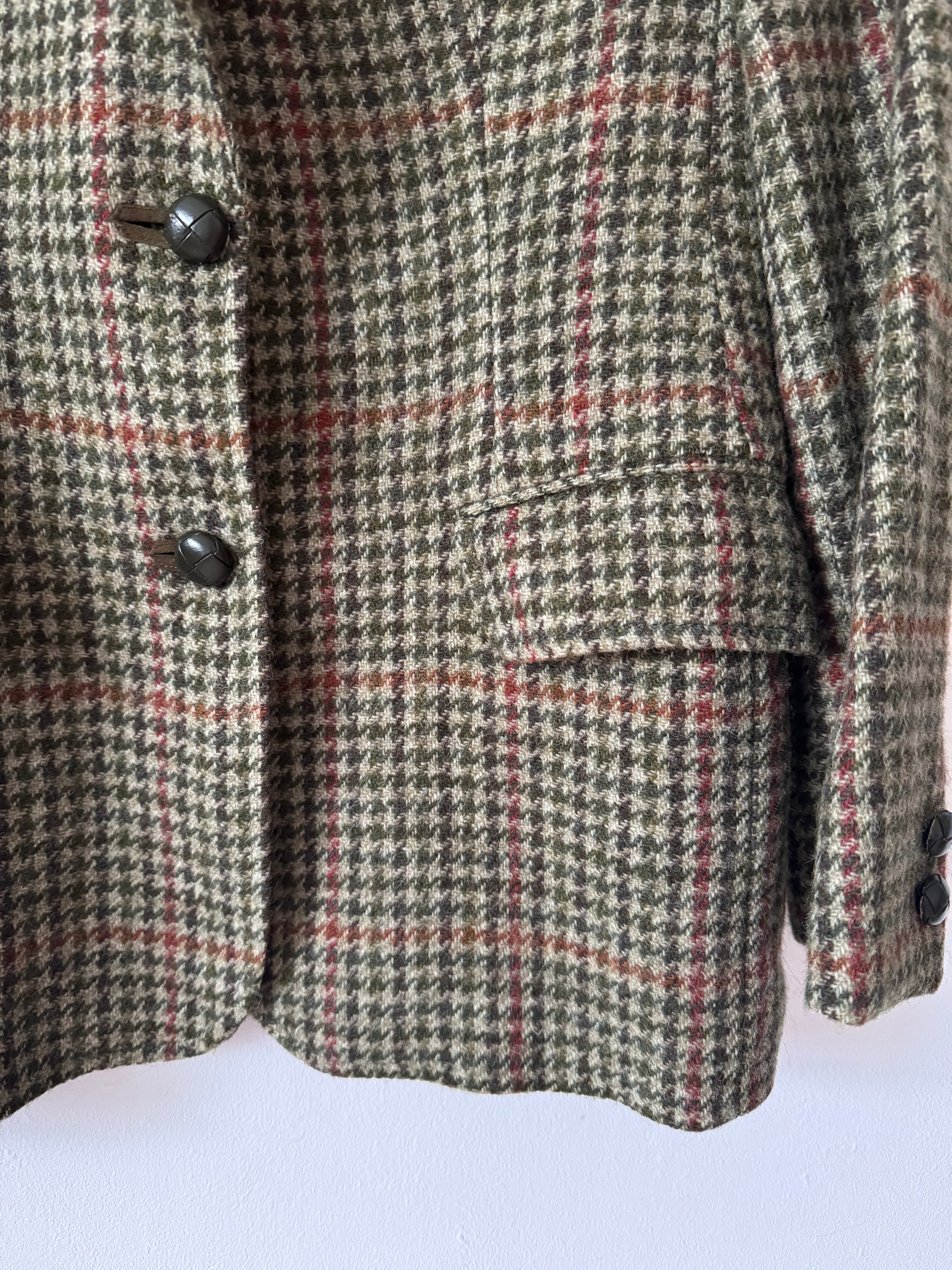 DAKS Vintage Checked Tweed Blazer