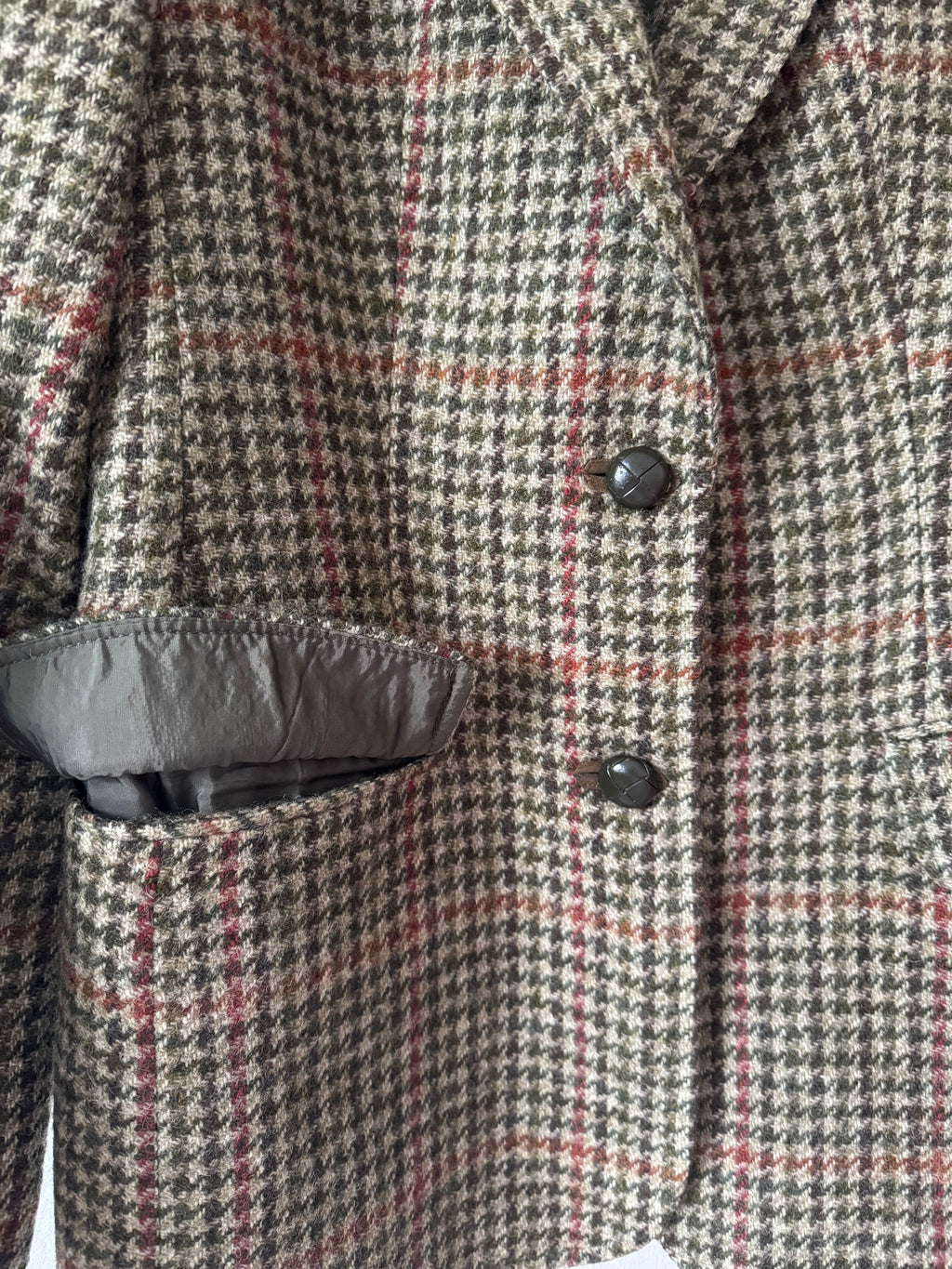 DAKS Vintage Checked Tweed Blazer