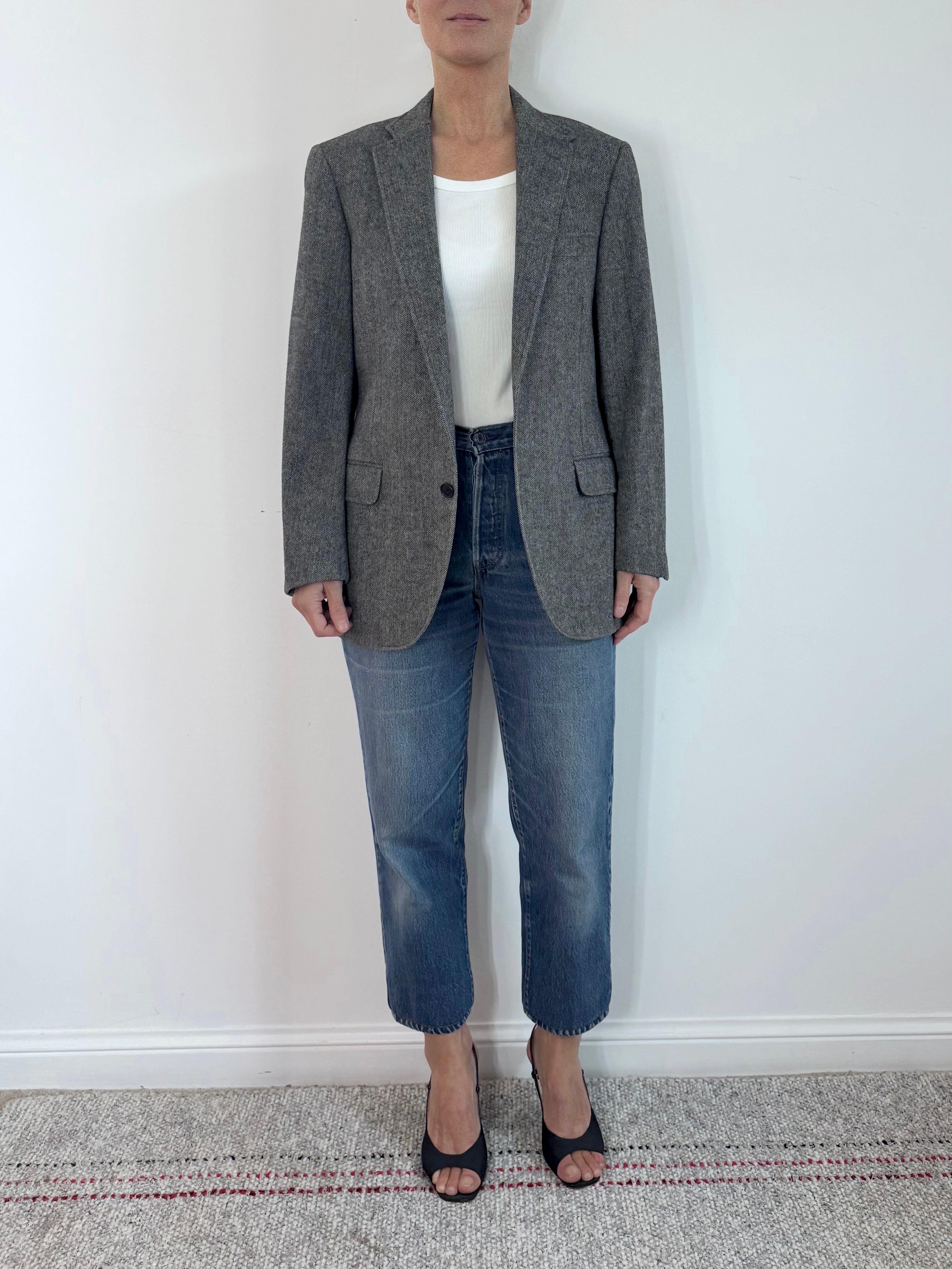 DAKS Preowned Wool and Cashmere Blazer