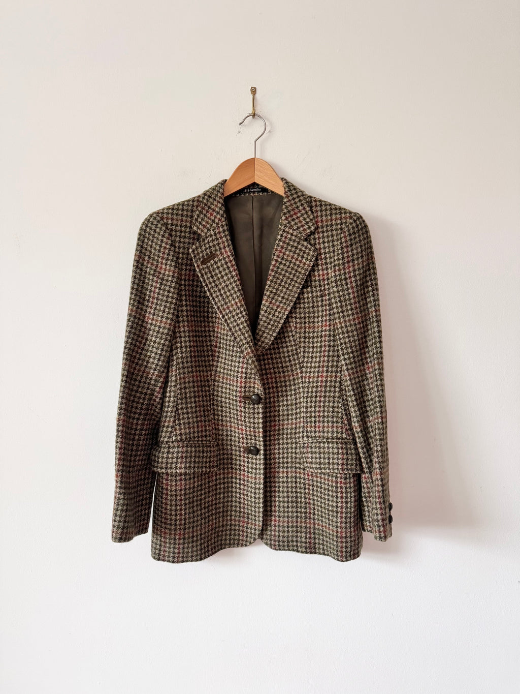 DAKS Vintage Checked Tweed Blazer