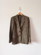 DAKS Vintage Checked Tweed Blazer