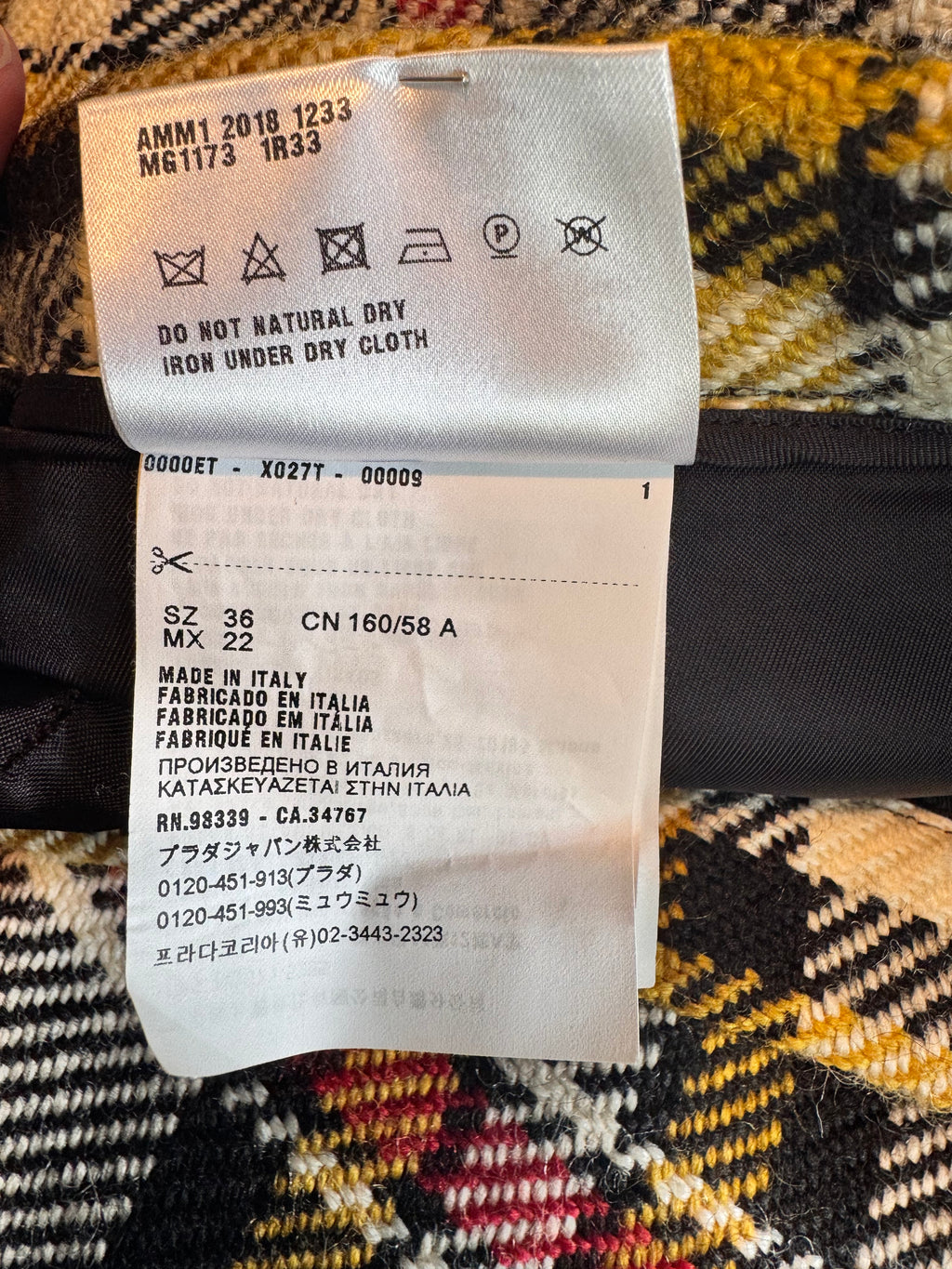 Miu Miu Fall 2018 Preowned Midi Plaid Pencil Skirt image 7