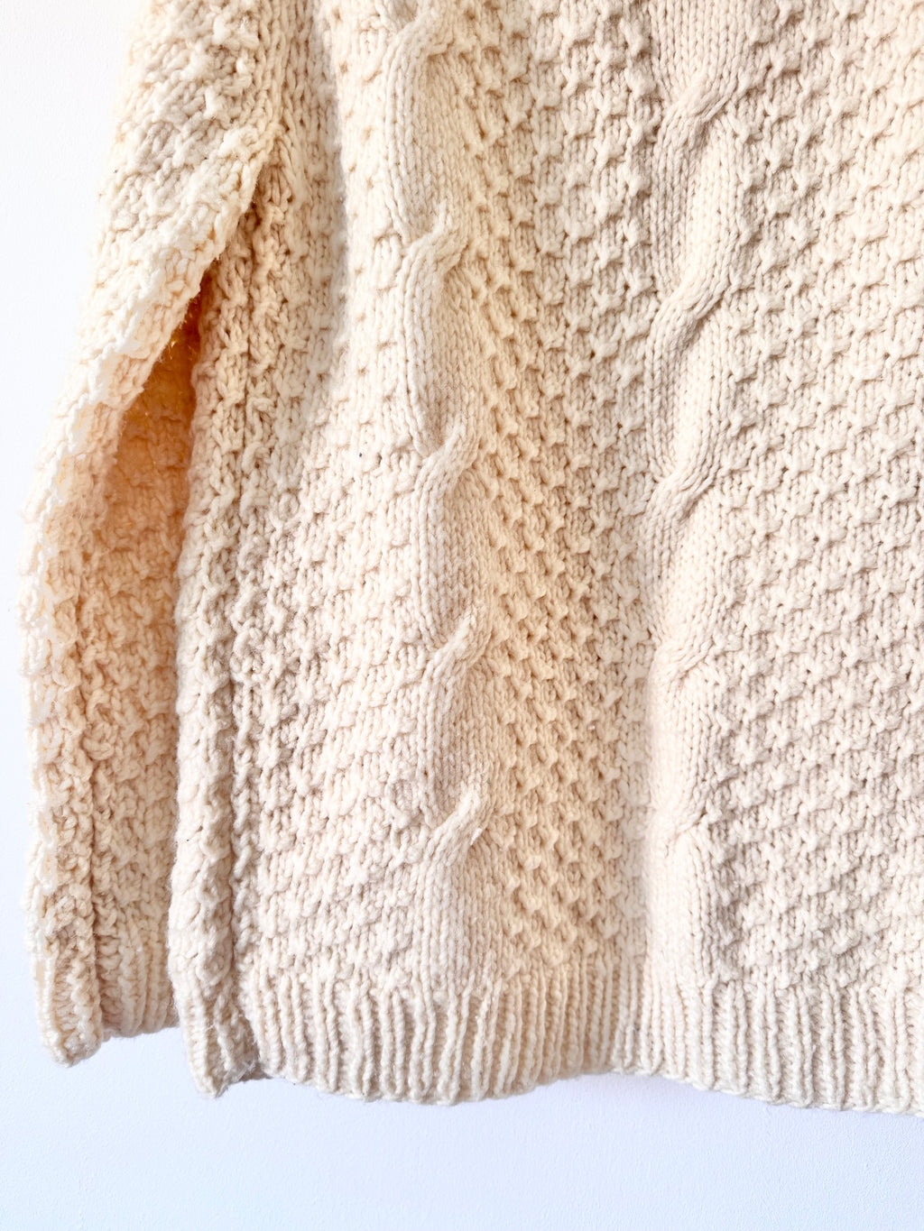 Hand-knitted Vintage Cable Knit Jumper image 9
