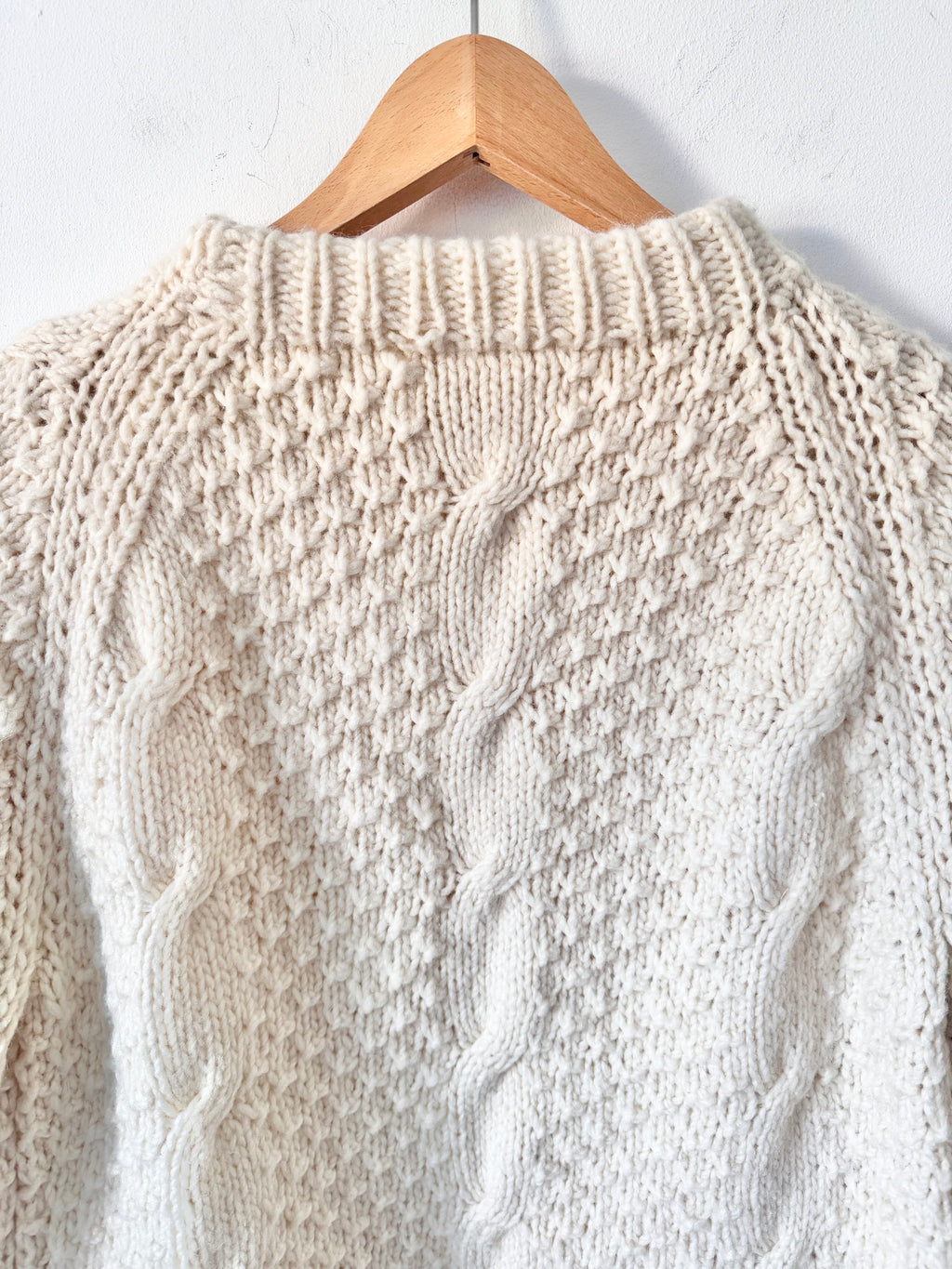 Hand-knitted Vintage Cable Knit Jumper image 7