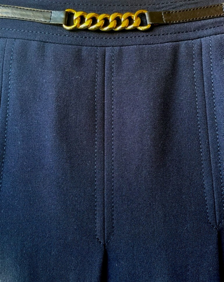 Celine Paris Vintage Pleated Wool Skirt image 3