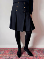 Escada Margaretha Ley Vintage Pleated Wool Blend Skirt image 1