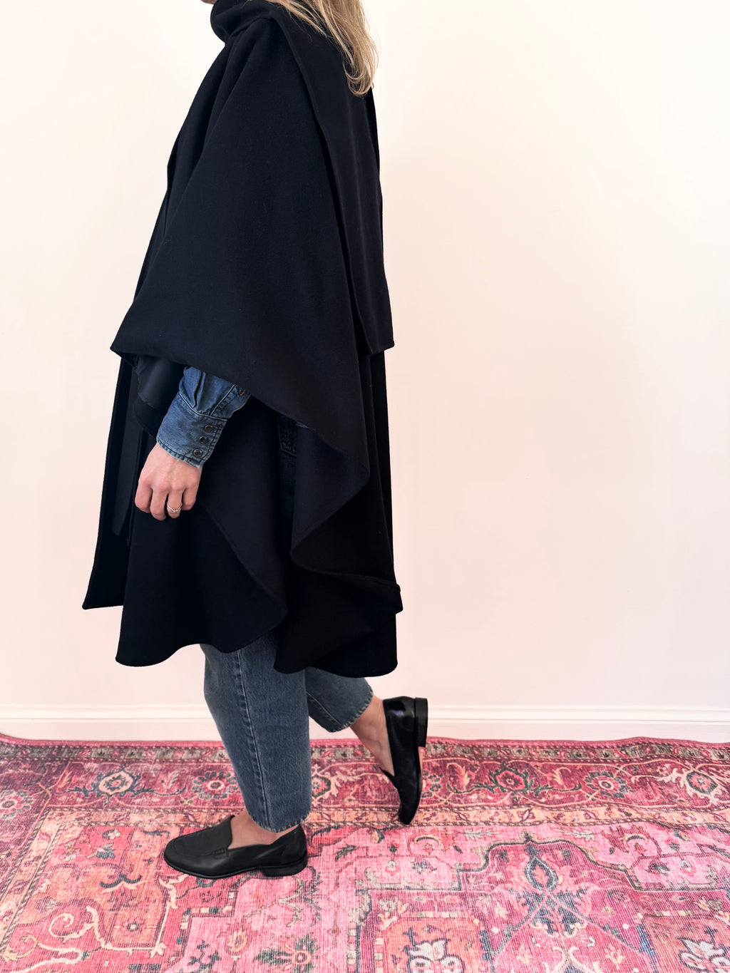MacTaggart Vintage Cashmere and Wool Scarf Cape image 3