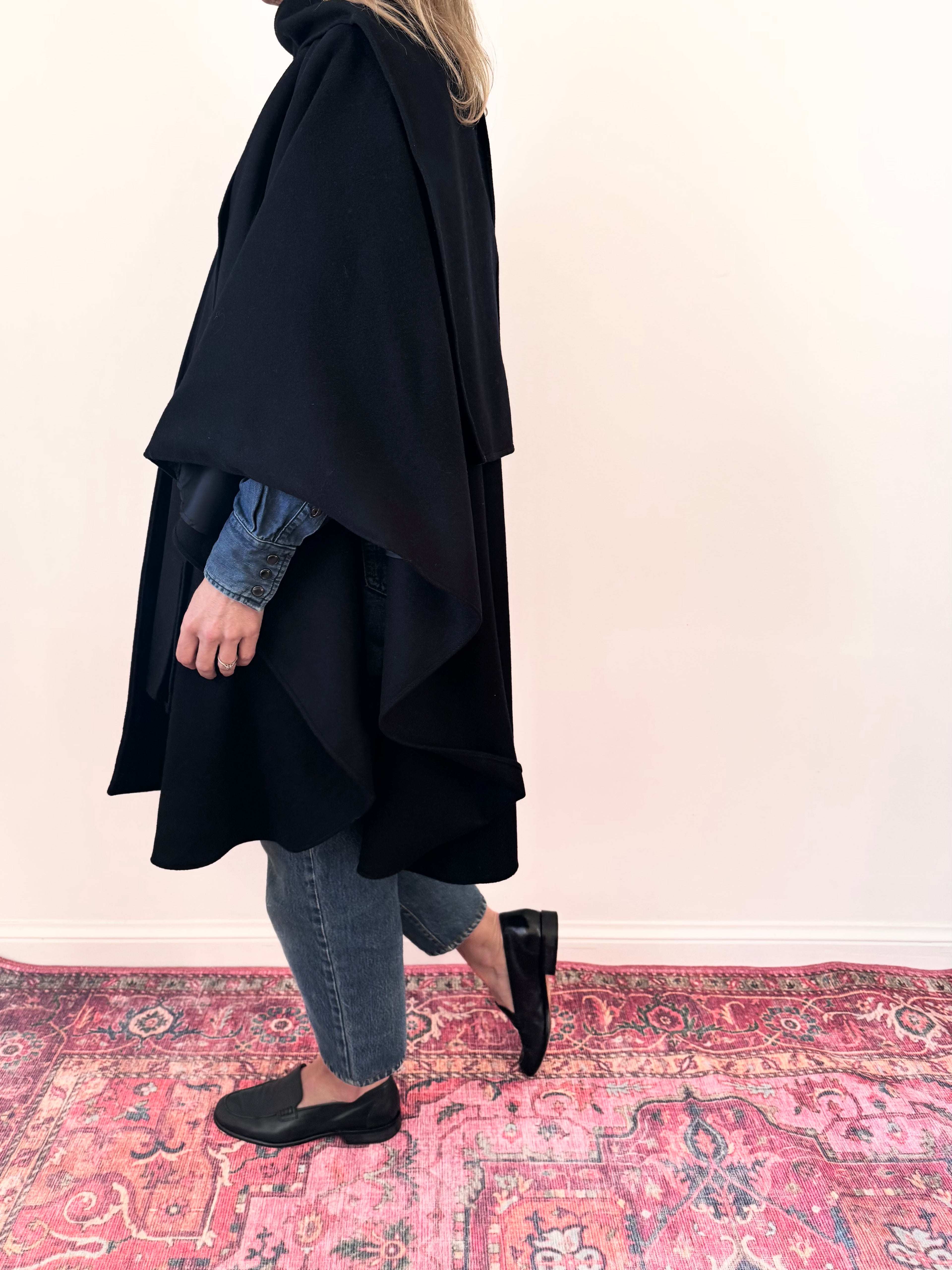 MacTaggart Vintage Cashmere and Wool Scarf Cape image 3