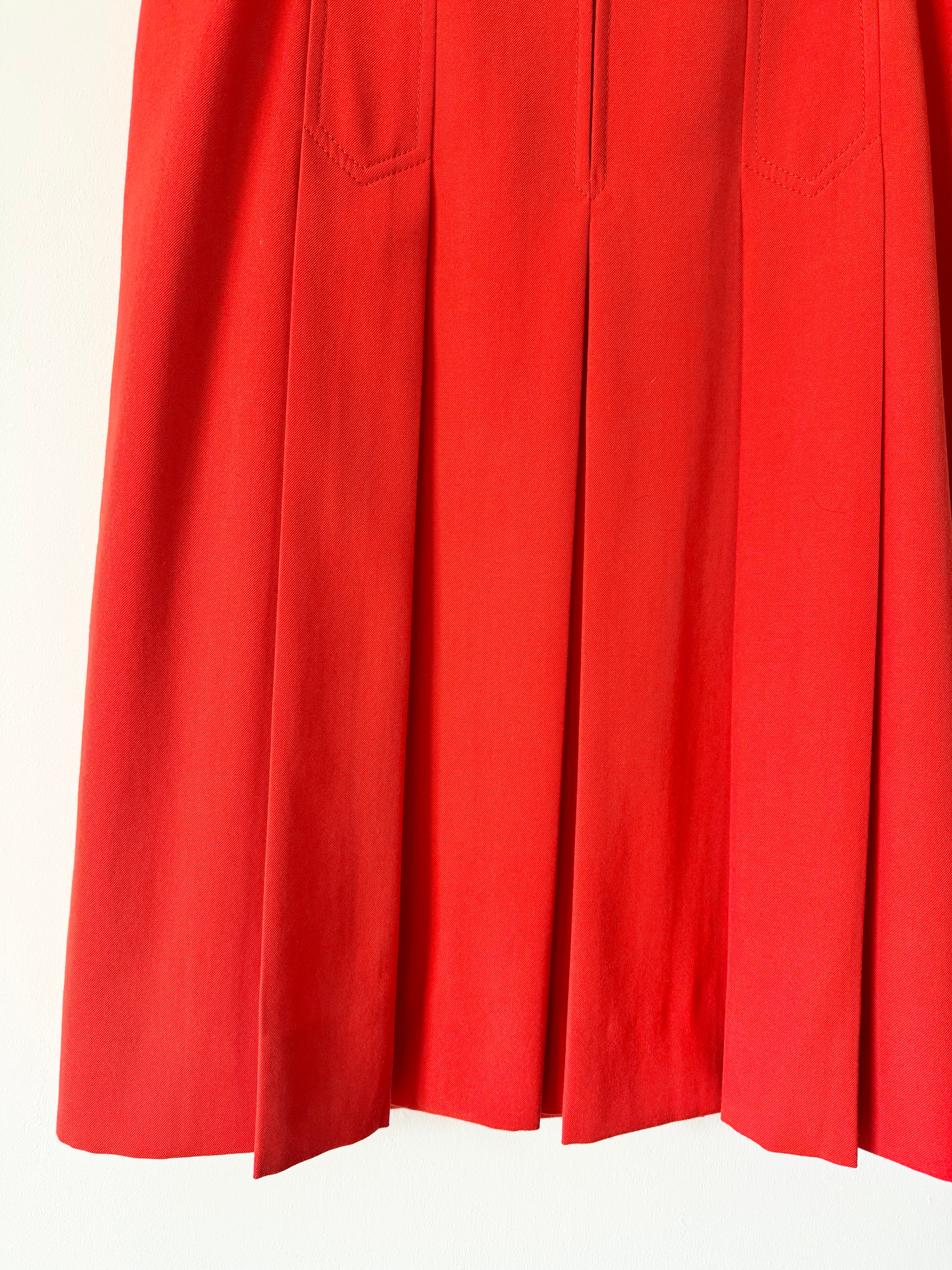 Celine Vintage Pleated Horsebit Skirt image 8