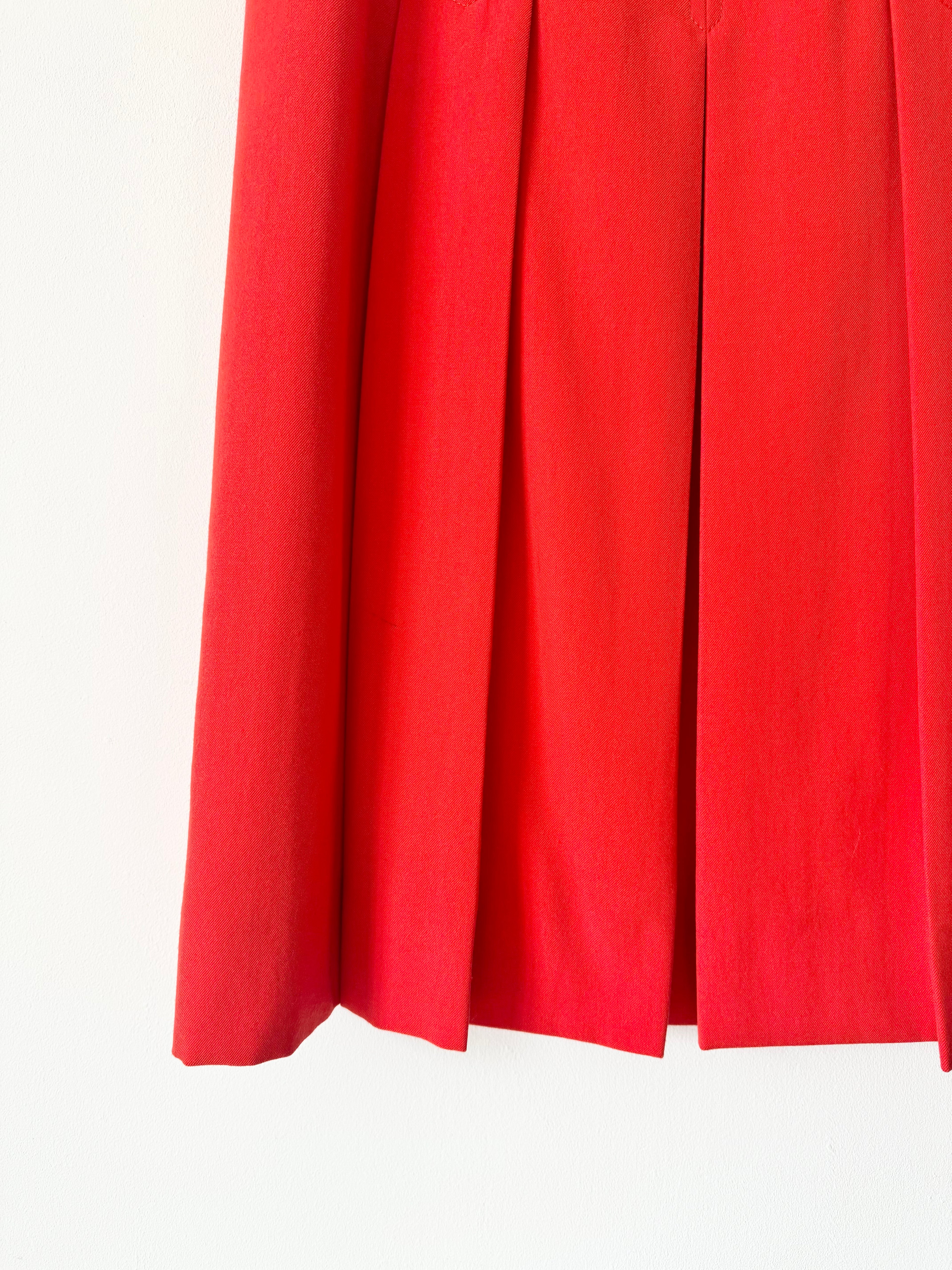 Celine Vintage Pleated Horsebit Skirt image 4