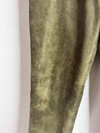 Vintage Green Suede Trousers image 4