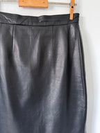 Paul Costelloe Vintage Pencil LeatherSkirt image 4