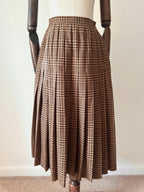 Valentino Miss V Vintage Prince of Wales Check Pleated Skirt image 4
