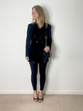 MANI Preowned Longline Crushed Velvet Blazer image 0