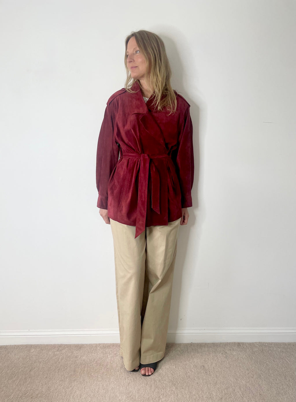 Vintage Belted Janet Ibbotson Suede Jacket image 0