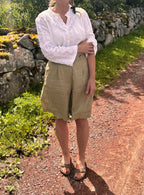 Giorgio Armani Preowned Linen Bermuda Shorts image 2