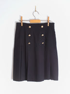 Escada Margaretha Ley Vintage Pleated Wool Blend Skirt image 0